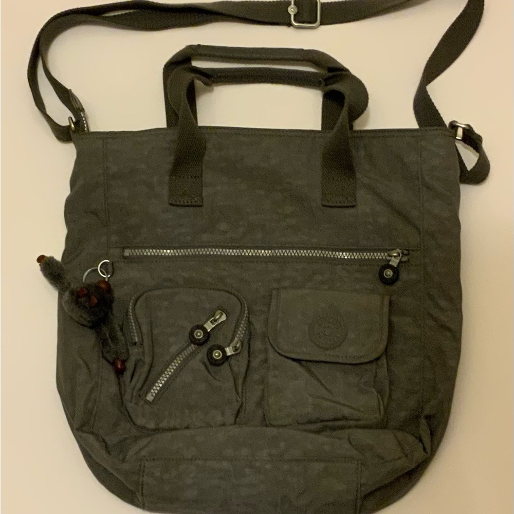 Kipling dark grey Johanna tote bag